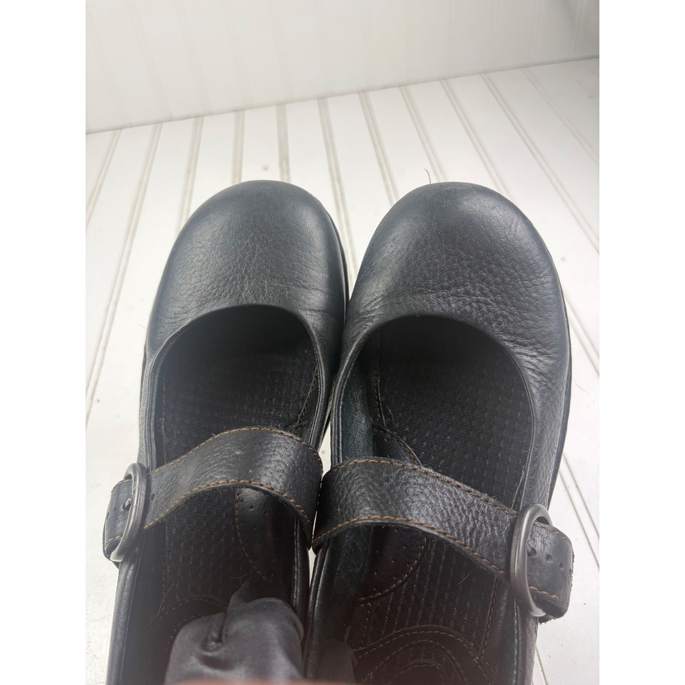 Born Vintage Y2K Black Leather Mary Jane Office Flats Women's Size 8 - Picture 8 of 10